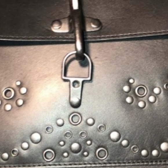 Lucky Brand Maya Black Studded Leather Bag - Picture 8 of 8